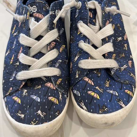 VGUC Bobs from Sketchers memory foam Beach Bingo Puddle Pals cats & dogs print - Picture 4 of 10